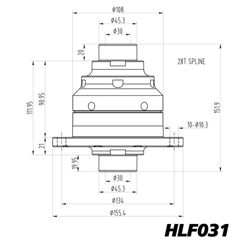 Blackline sperrdifferential - blackline,